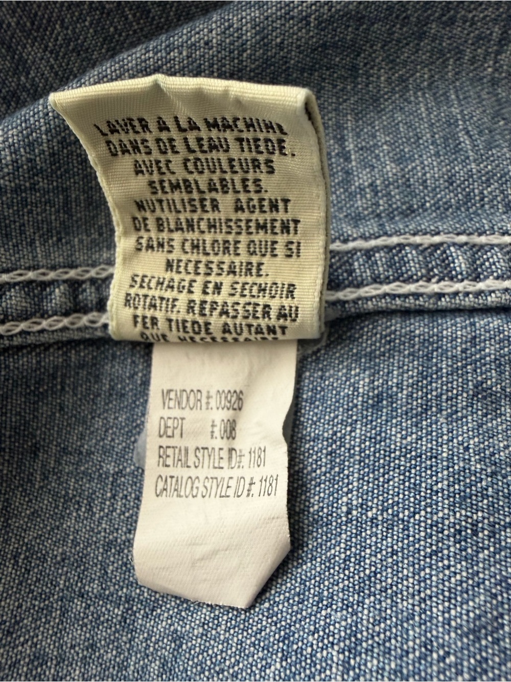 Eddie Bauer Medium Wash Denim Vest in Blue "vintage 90s" - Picture 5 of 9